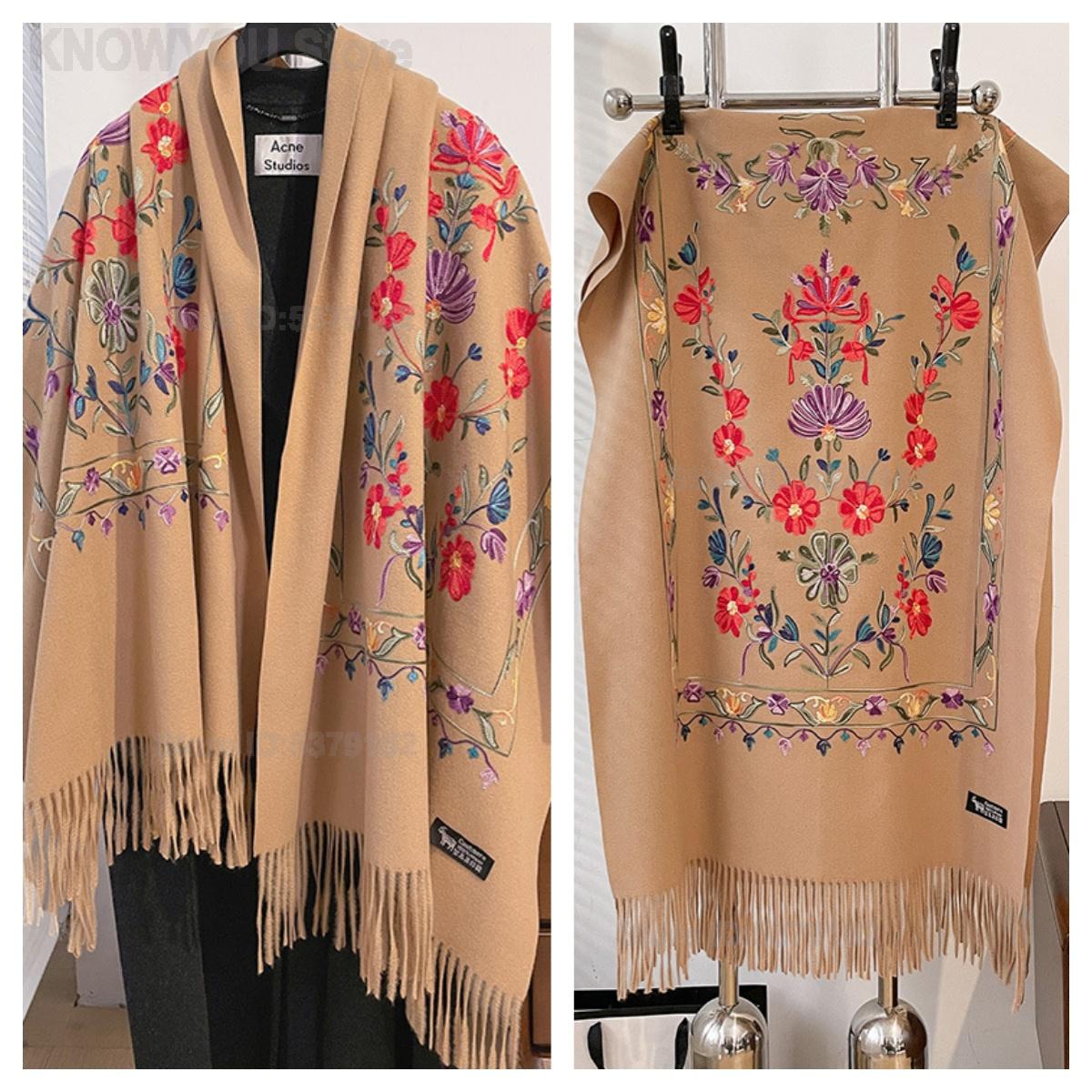 ผ้าคลุมไหล่ลายดอกไม้ปักลายสไตล - Go Ethnic Fashion บทวิจารณ์และราคา